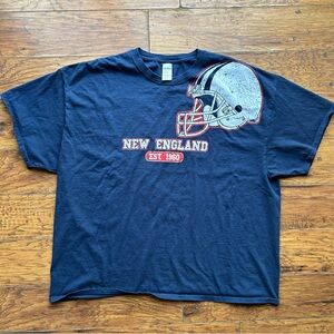 NFL New England Patriots 3XL Men’s T Shirt Football Tom Brady Helmet Red & Blue